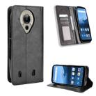 For Oukitel WP16 Magnetic Buckle Retro Texture Leather Phone Case(Black) - 1
