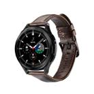 DUX DUCIS 22mm Genuine Leather Watch Band For Samsung Galaxy/Huawei/Honor/Xiaomi Watch(Coffee) - 1