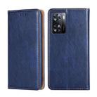 For OPPO A57 4G 2022 Gloss Oil Solid Color Magnetic Flip Leather Phone Case(Blue) - 1