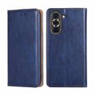 For Huawei nova 10 Pro Gloss Oil Solid Color Magnetic Flip Leather Phone Case(Blue) - 1