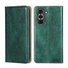 For Huawei nova 10 Pro Gloss Oil Solid Color Magnetic Flip Leather Phone Case(Green) - 1