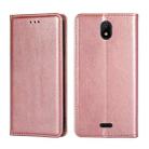 For Nokia C100 Gloss Oil Solid Color Magnetic Flip Leather Phone Case(Rose Gold) - 1