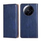 For Xiaomi 12S Ultra Gloss Oil Solid Color Magnetic Flip Leather Phone Case(Blue) - 1