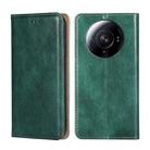For Xiaomi 12S Ultra Gloss Oil Solid Color Magnetic Flip Leather Phone Case(Green) - 1