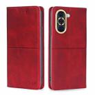 For Huawei Nova 10 Cow Texture Magnetic Horizontal Flip Leather Phone Case(Red) - 1