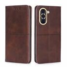 For Huawei Nova 10 Cow Texture Magnetic Horizontal Flip Leather Phone Case(Dark Brown) - 1