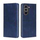 For Huawei Nova 10 Pro Cow Texture Magnetic Horizontal Flip Leather Phone Case(Blue) - 1