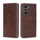 For Huawei Nova 10 Pro Cow Texture Magnetic Horizontal Flip Leather Phone Case(Dark Brown) - 1
