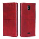 For Nokia C100 Cow Texture Magnetic Horizontal Flip Leather Phone Case(Red) - 1