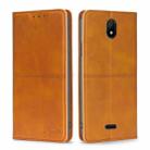 For Nokia C100 Cow Texture Magnetic Horizontal Flip Leather Phone Case(Light Brown) - 1