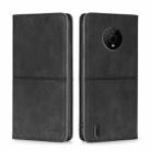 For Nokia C200 Cow Texture Magnetic Horizontal Flip Leather Phone Case(Black) - 1