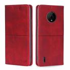 For Nokia C200 Cow Texture Magnetic Horizontal Flip Leather Phone Case(Red) - 1