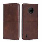 For Nokia C200 Cow Texture Magnetic Horizontal Flip Leather Phone Case(Dark Brown) - 1
