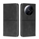 For Xiaomi 12S Ultra Cow Texture Magnetic Horizontal Flip Leather Phone Case(Black) - 1