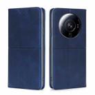 For Xiaomi 12S Ultra Cow Texture Magnetic Horizontal Flip Leather Phone Case(Blue) - 1