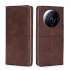 For Xiaomi 12S Ultra Cow Texture Magnetic Horizontal Flip Leather Phone Case(Dark Brown) - 1