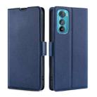 For Motorola Edge 30 Ultra-thin Voltage Side Buckle Horizontal Flip Leather Phone Case(Blue) - 1