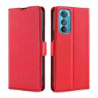 For Motorola Edge 30 Ultra-thin Voltage Side Buckle Horizontal Flip Leather Phone Case(Red) - 1