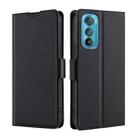 For Motorola Edge 30 Ultra-thin Voltage Side Buckle Horizontal Flip Leather Phone Case(Black) - 1