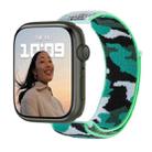 Nylon Loop Watch Band For  Apple Watch Ultra 49mm / Series 8&7 45mm / SE 2&6&SE&5&4 44mm / 3&2&1 42mm(Dark Green Camouflage) - 1