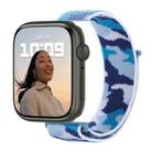 Nylon Loop Watch Band For  Apple Watch Ultra 49mm / Series 8&7 45mm / SE 2&6&SE&5&4 44mm / 3&2&1 42mm(Blue Camouflage) - 1