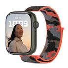 Nylon Loop Watch Band For Apple Watch Series 8&7 41mm / SE 2&6&SE&5&4 40mm / 3&2&1 38mm(Orange Camouflage) - 1