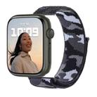 Nylon Loop Watch Band For Apple Watch Series 8&7 41mm / SE 2&6&SE&5&4 40mm / 3&2&1 38mm(Black Camouflage) - 1