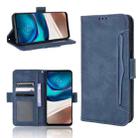 For Motorola Moto G42 Skin Feel Calf Texture Card Slots Leather Phone Case(Blue) - 1