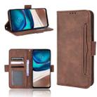 For Motorola Moto G42 Skin Feel Calf Texture Card Slots Leather Phone Case(Brown) - 1