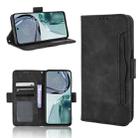 For Motorola Moto G62 5G Skin Feel Calf Texture Card Slots Leather Phone Case(Black) - 1