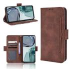 For Motorola Moto G62 5G Skin Feel Calf Texture Card Slots Leather Phone Case(Brown) - 1