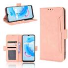 For Realme V20 5G Skin Feel Calf Texture Card Slots Leather Phone Case(Pink) - 1