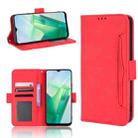 For vivo T2X 5G Skin Feel Calf Texture Card Slots Leather Phone Case(Red) - 1