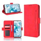 For vivo X80 5G Skin Feel Calf Texture Card Slots Leather Phone Case(Red) - 1