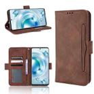 For vivo X80 5G Skin Feel Calf Texture Card Slots Leather Phone Case(Brown) - 1