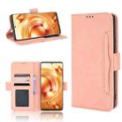 For vivo X80 Pro 5G Skin Feel Calf Texture Card Slots Leather Phone Case(Pink) - 1