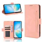 For Infinix Hot 12 Skin Feel Calf Texture Card Slots Leather Phone Case(Pink) - 1