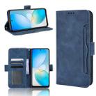 For Infinix Hot 12 Skin Feel Calf Texture Card Slots Leather Phone Case(Blue) - 1