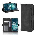 For Nokia C200 Skin Feel Calf Texture Card Slots Leather Phone Case(Black) - 1