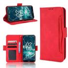 For Nokia C200 Skin Feel Calf Texture Card Slots Leather Phone Case(Red) - 1