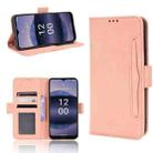 For Nokia G11 Plus Skin Feel Calf Texture Card Slots Leather Phone Case(Pink) - 1