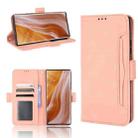 For ZTE Axon 40 Ultra Skin Feel Calf Texture Card Slots Leather Phone Case(Pink) - 1