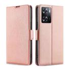 For OPPO A57 4G Ultra-thin Voltage Side Buckle Horizontal Flip Leather Phone Case(Rose Gold) - 1