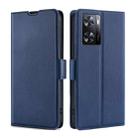 For OPPO A57 4G Ultra-thin Voltage Side Buckle Horizontal Flip Leather Phone Case(Blue) - 1