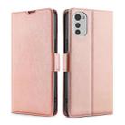 For OPPO K10 5G Ultra-thin Voltage Side Buckle Horizontal Flip Leather Phone Case(Rose Gold) - 1