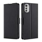 For OPPO K10 5G Ultra-thin Voltage Side Buckle Horizontal Flip Leather Phone Case(Black) - 1