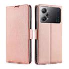 For OPPO K10 Pro 5G Ultra-thin Voltage Side Buckle Horizontal Flip Leather Phone Case(Rose Gold) - 1