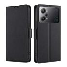 For OPPO K10 Pro 5G Ultra-thin Voltage Side Buckle Horizontal Flip Leather Phone Case(Black) - 1