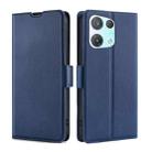 For OPPO Reno8 Pro 5G Ultra-thin Voltage Side Buckle Horizontal Flip Leather Phone Case(Blue) - 1