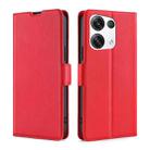 For OPPO Reno8 Pro+ 5G Ultra-thin Voltage Side Buckle Horizontal Flip Leather Phone Case(Red) - 1